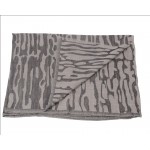 Pure Pashmina Stole / Shawl in Black and Gray Color Abstract Design Size 70*30